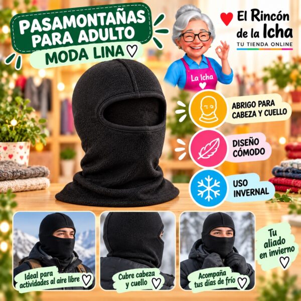 RI-ML-02253 Pasamontañas para Adulto Moda Lina Diseño 950325