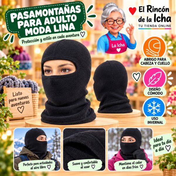 RI-ML-02255 Pasamontañas para Adulto Moda Lina Diseño 950771