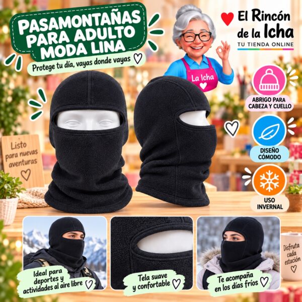 RI-ML-02256 Pasamontañas para Adulto Moda Lina Diseño 951107