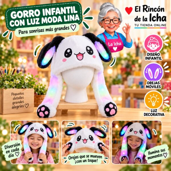 RI-ML-02258 Gorro Infantil con Luz Moda Lina Diseño 950841