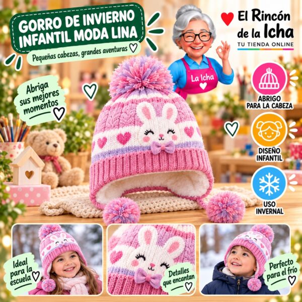 RI-ML-02262 Gorro de Invierno Infantil Moda Lina Diseño 951359