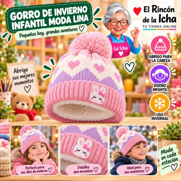 RI-ML-02264 Gorro de Invierno Infantil Moda Lina Diseño 951368