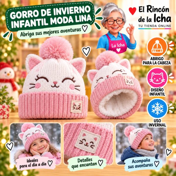 RI-ML-02267 Gorro de Invierno Infantil Moda Lina Diseño 951366