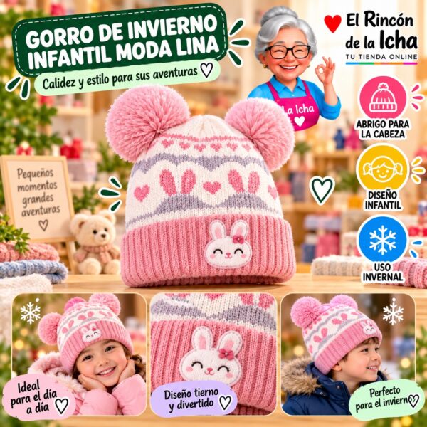 RI-ML-02269 Gorro de Invierno Infantil Moda Lina Diseño 951362