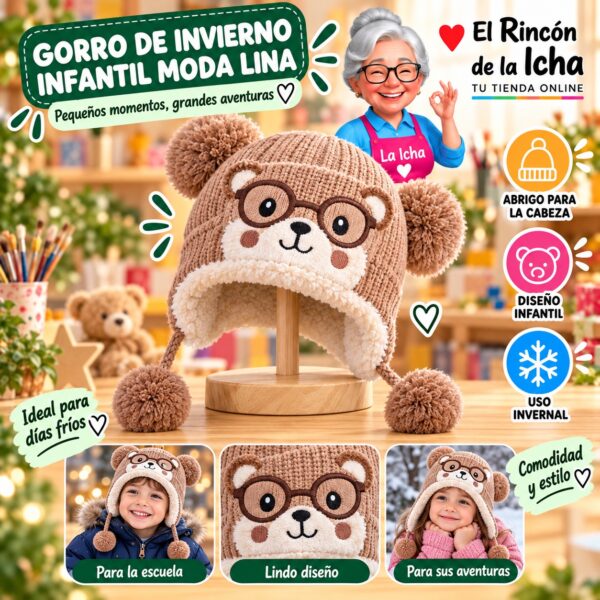RI-ML-02275 Gorro de Invierno Infantil Moda Lina Diseño 950756
