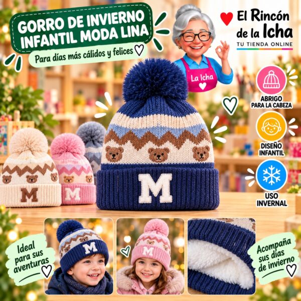 RI-ML-02279 Gorro de Invierno Infantil Moda Lina Diseño 950838