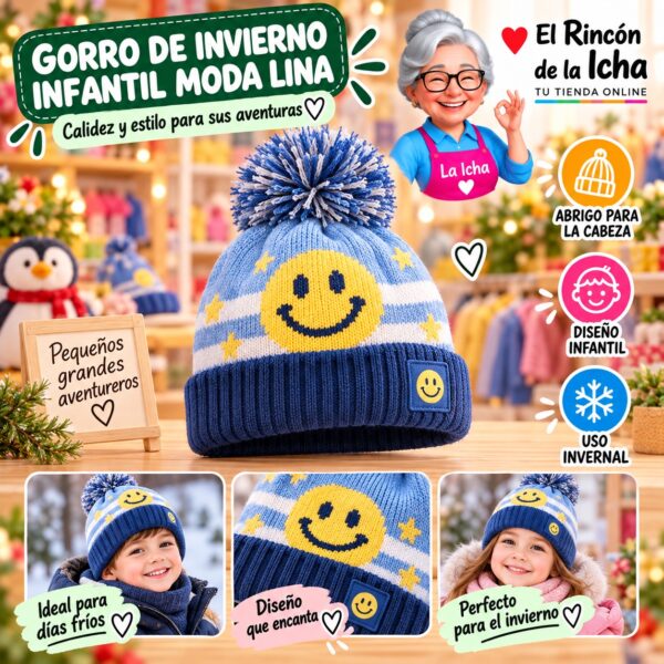 RI-ML-02280 Gorro de Invierno Infantil Moda Lina Diseño 950836