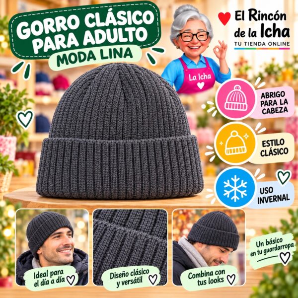 RI-ML-02283 Gorro Clásico para Adulto Moda Lina Diseño 950944