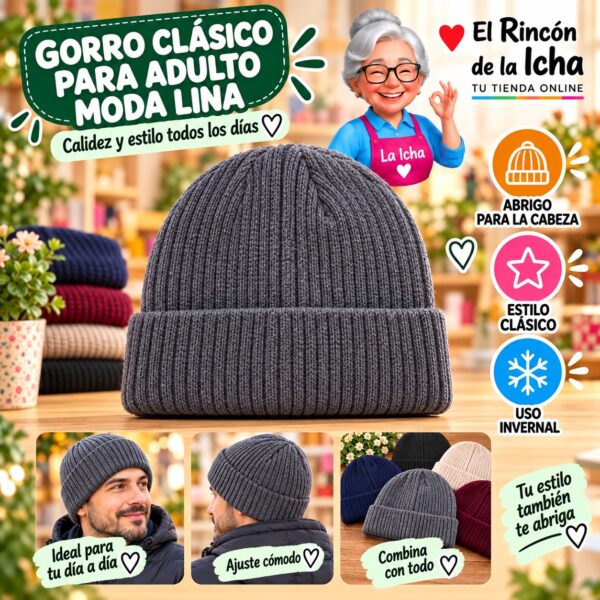 RI-ML-02284 Gorro Clásico para Adulto Moda Lina Diseño 950935