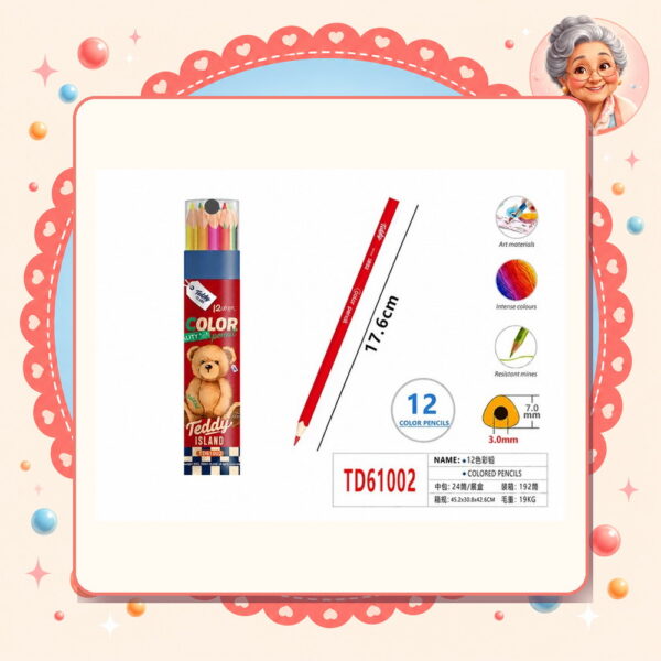 Lapices de Colores Teddy Island Motarro Ref. TD61002