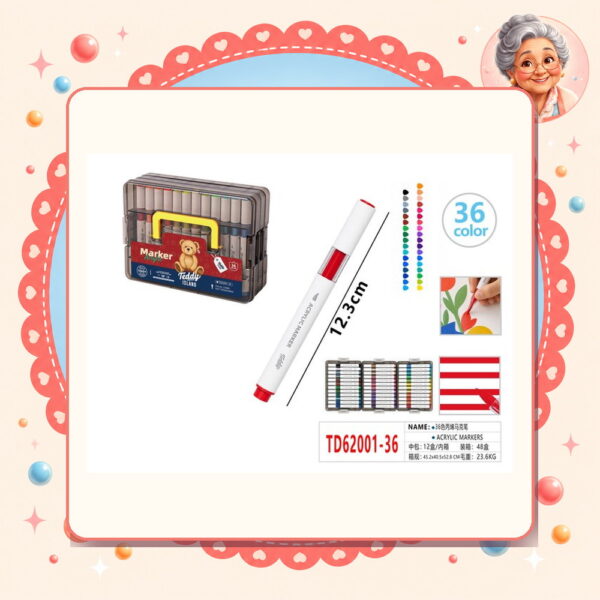 Marcadores Acrilicos Teddy Island Motarro Ref. TD62001-36