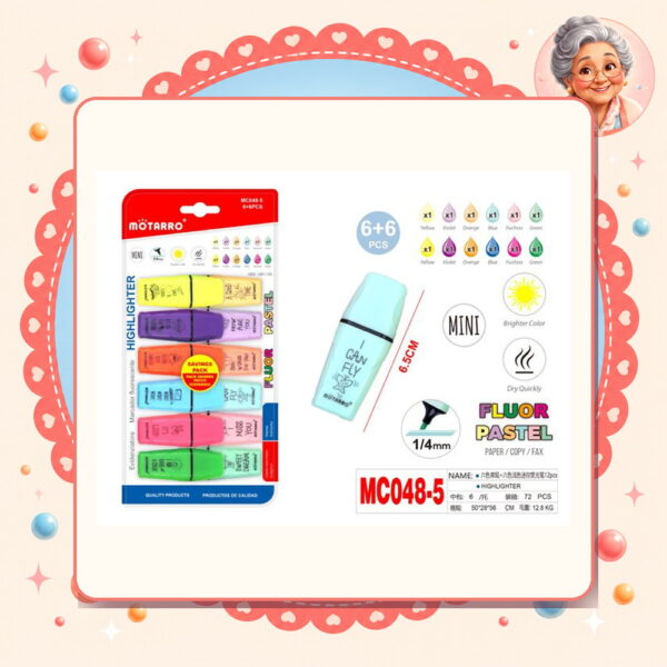 Set Destacatores Motarro Ref. MC048-5