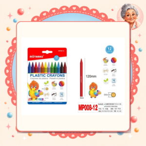 la-icha-01146 X 120mm 12 Colores Lapices de Cera Motarro Ref. MP008-12