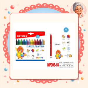 la-icha-01147 X 120mm 18 Colores Lapices de Cera Motarro Ref. MP008-18