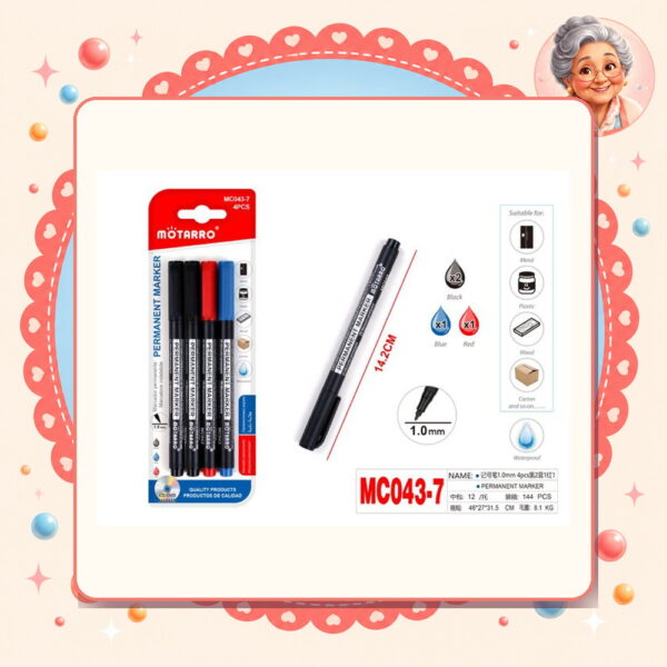 1.0mm Marcador Permanente Motarro Ref. MC043-7