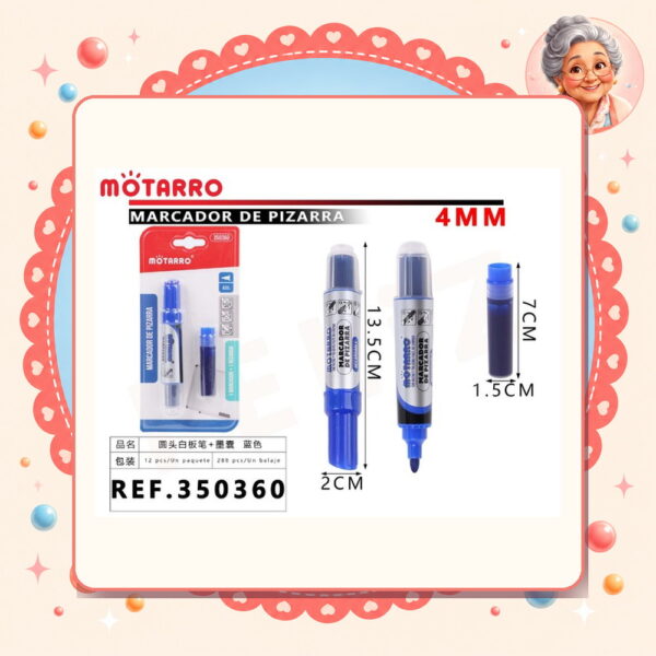 De Pizarra+recambio Azul Redonda Motarro Ref. 350360
