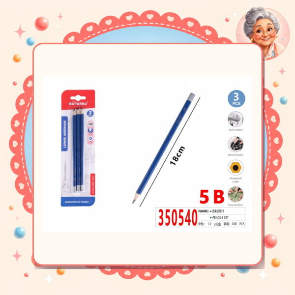 Lapices Grafito 5b Motarro Ref. 350540