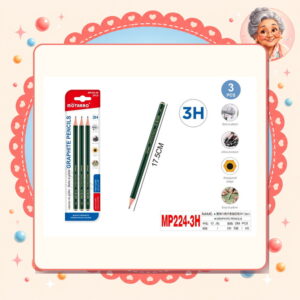 la-icha-01302 Lapices Grafito 3h Motarro Ref. MP224-3H