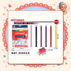 la-icha-01382 Lapices de Colores Jumbo Motarro Ref. 350523