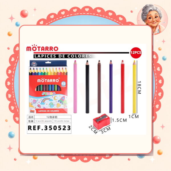 Lapices de Colores Jumbo Motarro Ref. 350523