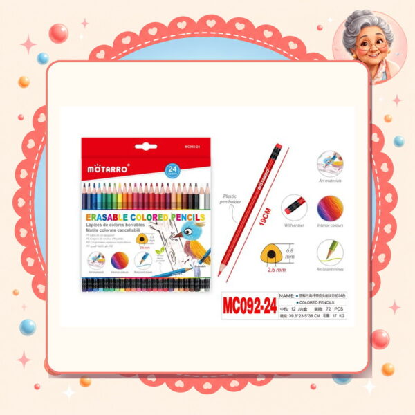 la-icha-01388 Lapices de Colores Motarro Ref. MC092-24