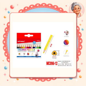 la-icha-01392 Lapices de Colores Jumbo Motarro Ref. MC098-12