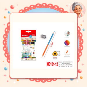 la-icha-01395 12+1pcs Lapices de Color Bicolor Duo+sacapuntas Motarro Ref. MC101-12