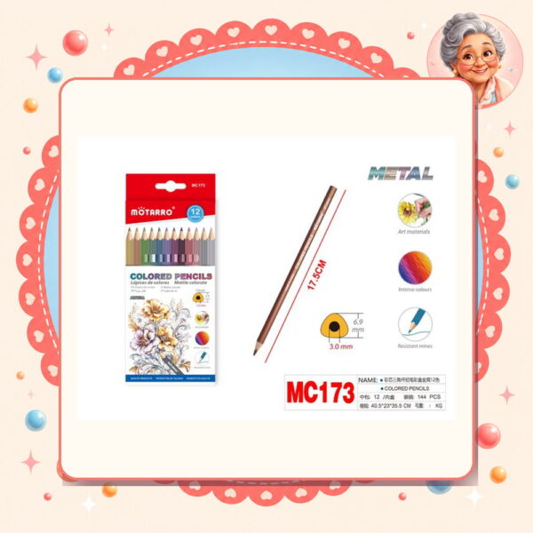 Lapices de Colores Metal Motarro Ref. MC173