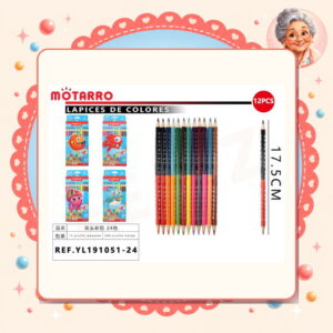 la-icha-01403 Lapices de Colores Duo Motarro Ref. YL191051-24