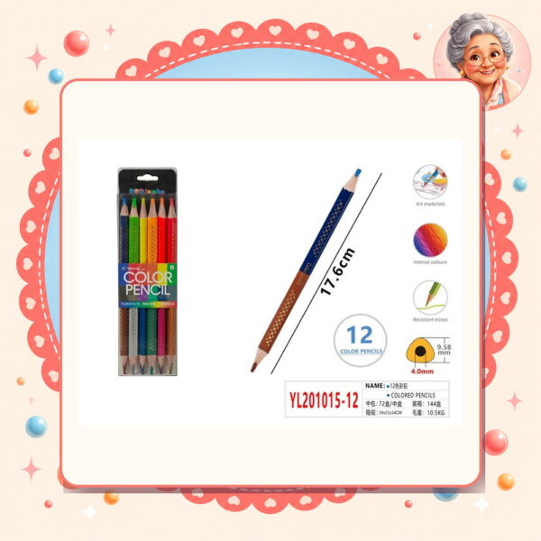 Lapices de Colores Duo Motarro Ref. YL201015-12