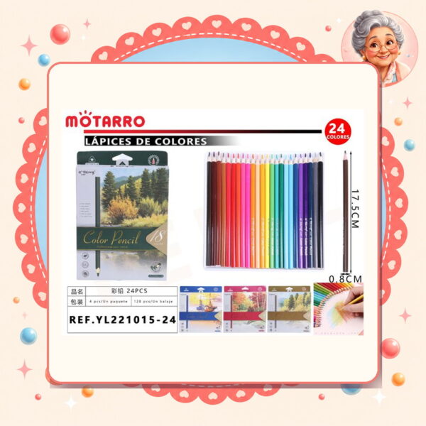 Lapices de Colores Motarro Ref. YL221015-24