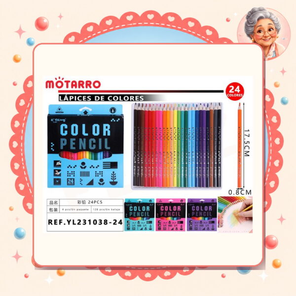 Lapices de Colores Motarro Ref. YL231038-24