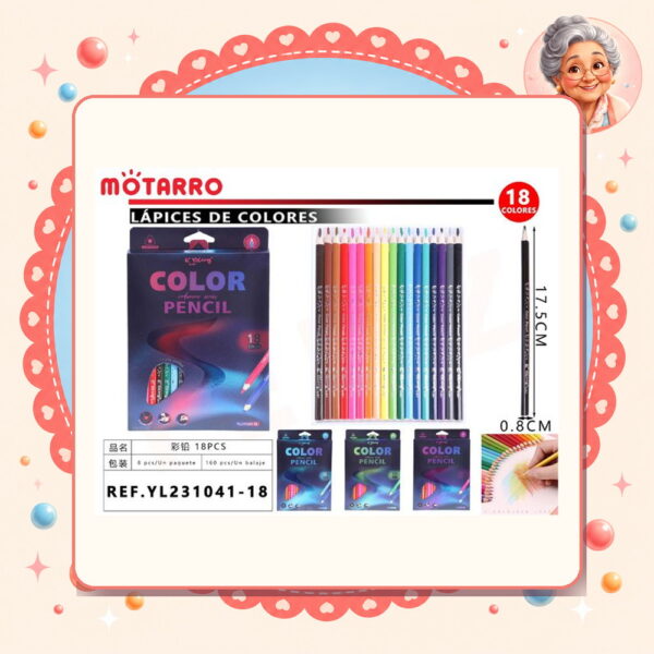 Lapices de Colores Motarro Ref. YL231041-18