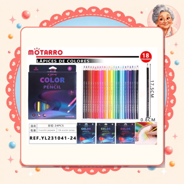 Lapices de Colores Motarro Ref. YL231041-24