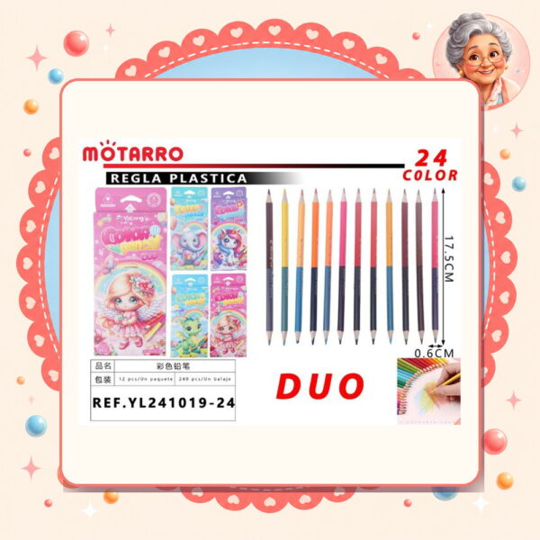 Lapices de Color Duo Motarro Ref. YL241019-24