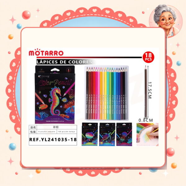 Lapices de Colores Motarro Ref. YL241035-18