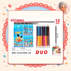 la-icha-01452 Lapices de Colores Duo Motarro Ref. YL241045-24
