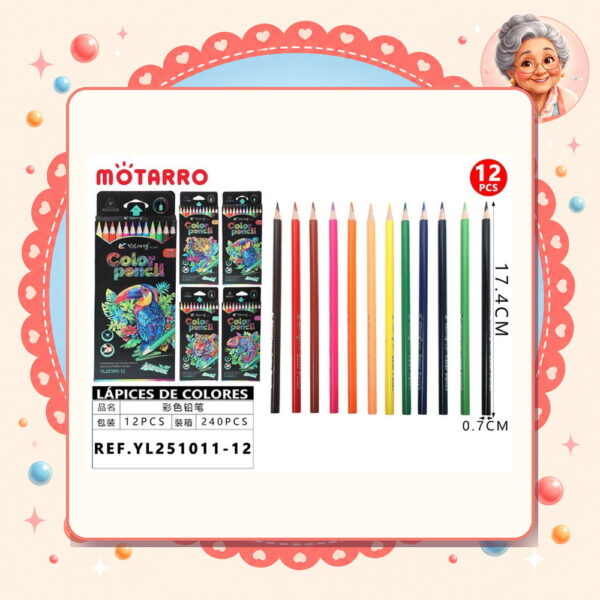 Lapices de Colores Motarro Ref. YL251011-12