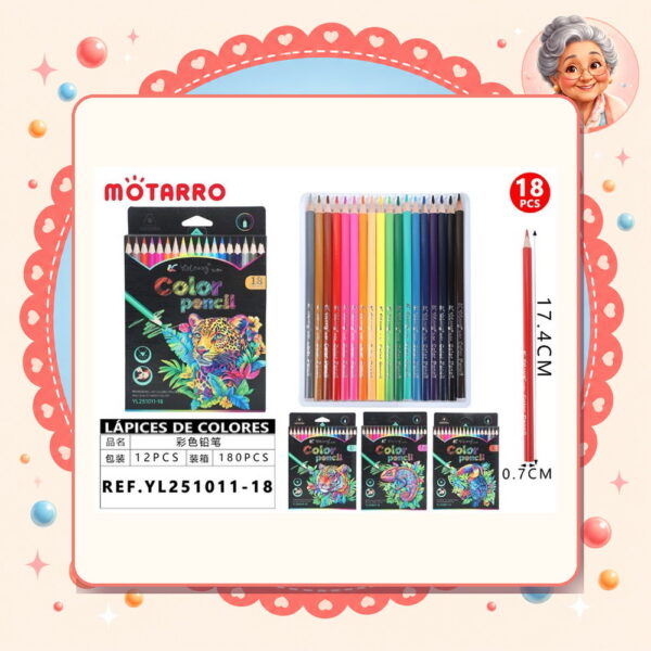 Lapices de Colores Motarro Ref. YL251011-18