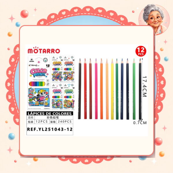 Lapices de Colores Motarro Ref. YL251043-12