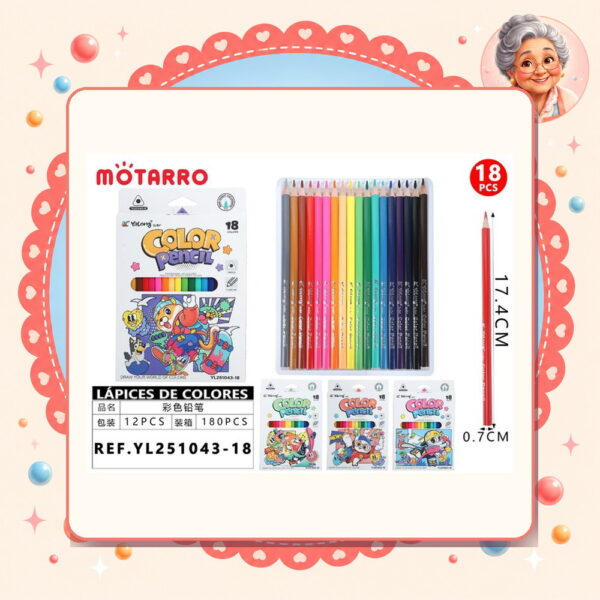 Lapices de Colores Motarro Ref. YL251043-18