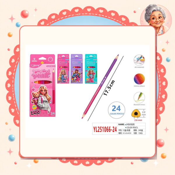 Lapices de Colores Duo Motarro Ref. YL251066-24