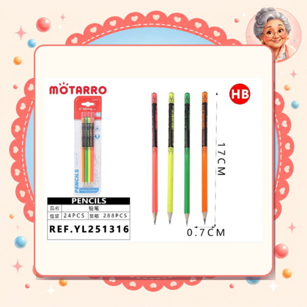 Lapices Grafitos Hb Motarro Ref. YL251316