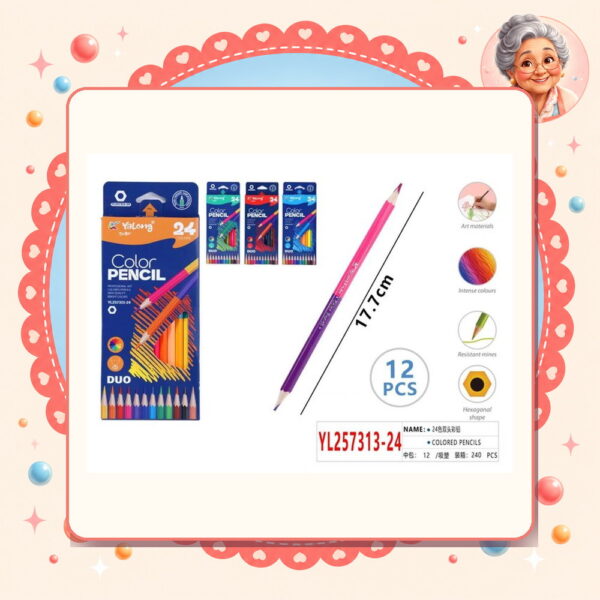 Lapices de Colores Duo Motarro Ref. YL257313-24