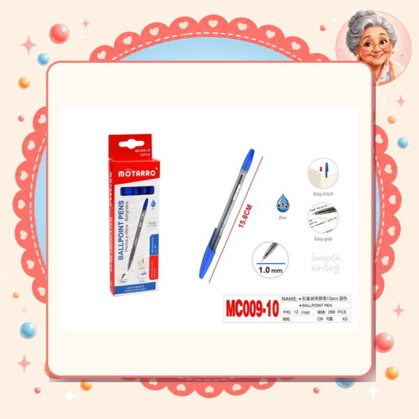 Pack de Lapiz Pasta Azul Motarro Ref. MC009-10