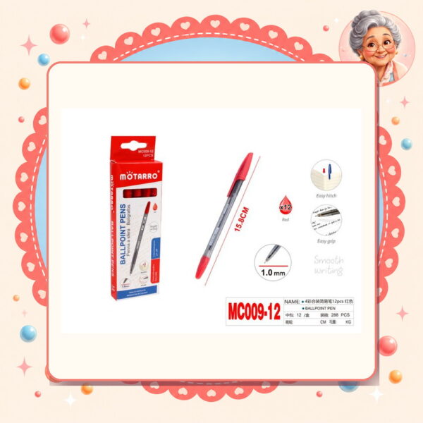12pcs Rojo Motarro Ref. MC009-12