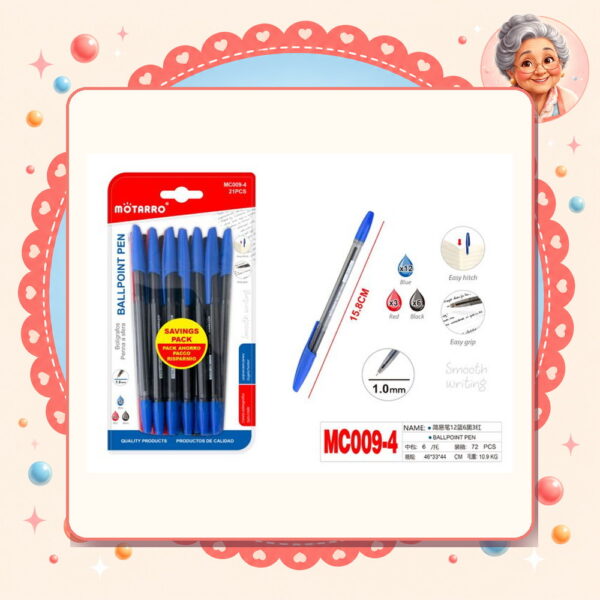 Lapiz Pasta Azul/negro/rojo Motarro Ref. MC009-4