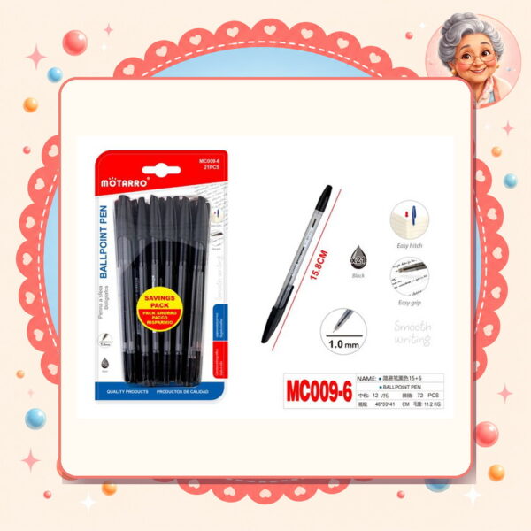 Lapiz Pasta Negro Motarro Ref. MC009-6