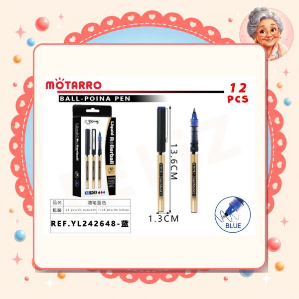 Boligrafo Liquido Azul Motarro Ref. YL242648-A