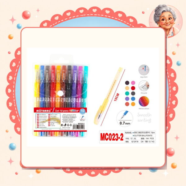Color Lapiz Gel Fluorescentes Motarro Ref. MC023-2